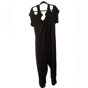 Torrid Black Knit Cold Shoulder Jumpsuit Size 4
